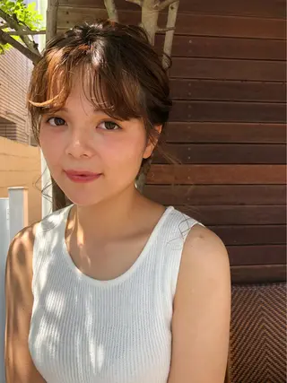 ロング カラー ヘアアレンジ 榎園 由美のヘアスタイル
