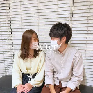 セミロング カラー メンズ レディースヘア💫 加藤たいが🐯のヘアスタイル