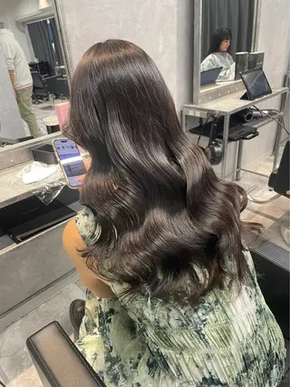 セミロング カラー mimiiy梅田 中崎町ハイトーンのヘアスタイル