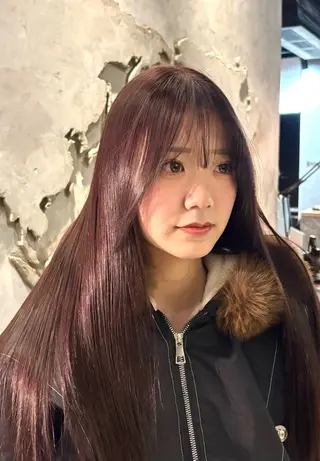 ロング カラー 暖色🍇/透明感/ 髪質改善/YUIKOのヘアスタイル