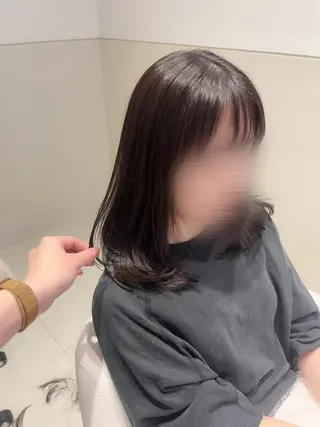 セミロング カラー SALOWIN京都河原町suite店所属・うる艶カラー／ 髪質改善／arisaのヘアスタイル