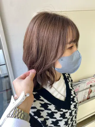 ミディアム カラー 髪質改善、パーマ◎ TSUBASAのヘアスタイル
