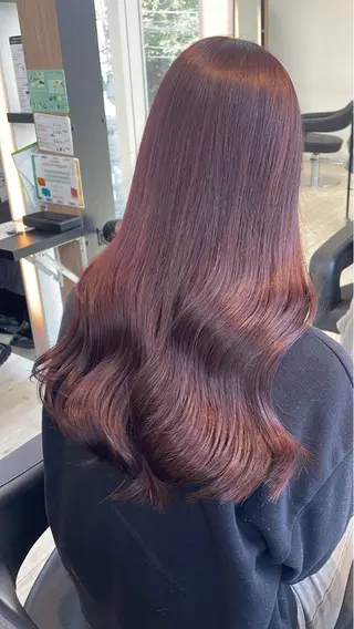 ロング カラー ブリーチ/髪質改善/ ハイトーン/暖色のヘアスタイル