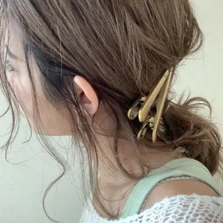 ミディアム ヘアアレンジ 吉原 由菜のヘアスタイル