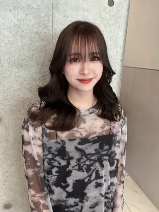 セミロング カラー りおな/エクステ /ミルクティーカラーのヘアスタイル