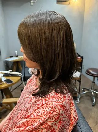 ミディアム カラー ✨ハイトーン/暗髪/ ハイライト/松岡✨のヘアスタイル