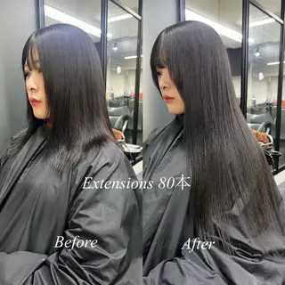 ロング カラー シールエクステ特化 ハイトーン、NANAのヘアスタイル