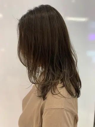 セミロング カラー ハッシュカット/ハイ トーン/MANAMIのヘアスタイル