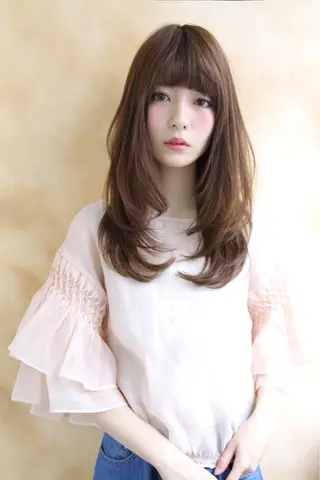 ロング カラー パーマ LiL`塚口所属・L i L 塚口のヘアスタイル