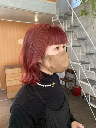 ミディアム カラー パーマ ヘアアレンジ メンズ キッズ ネイル マツエク・マツパ アイブロウ モリモト サナのヘアスタイル