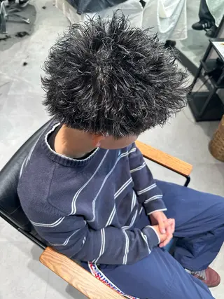 ショート パーマ ヘアアレンジ メンズ NEXT NEO所属・メンズヘア静岡 ✂︎Ryuheiのヘアスタイル