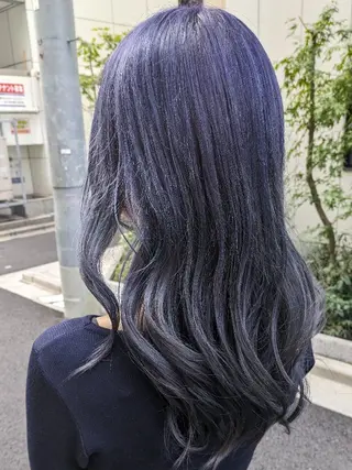 ロング カラー fuwat所属・秋葉原でカラーする なら🐉ちぇーたんのヘアスタイル