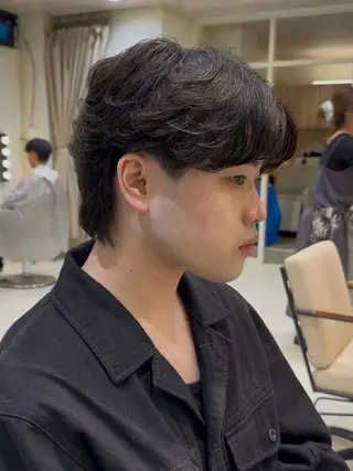 ショート パーマ メンズ 艶カラー/暖色カラー /透明感/ryutoのヘアスタイル