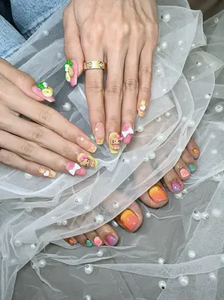 ネイル Hey🌈NAIL 長さ出し専門店のネイルデザイン