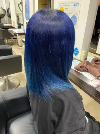 セミロング カラー 吉田 隆之介のヘアスタイル