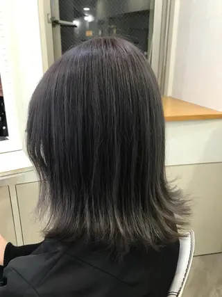 ミディアム カラー 前髪カット無料🎉 髪質改善✨影山湧市のヘアスタイル