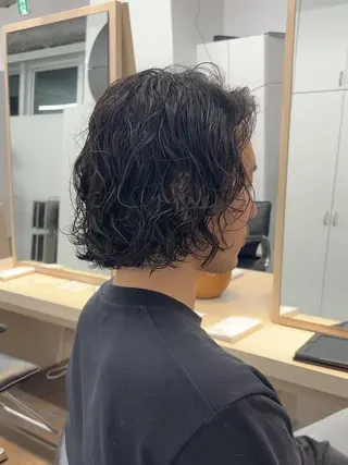 ミディアム メンズ パーマ メンズパーマ/ メンズカット/タクヤのヘアスタイル