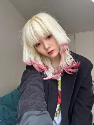 ミディアム カラー 吉田一輝 外国人パーマのヘアスタイル