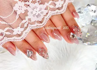 ネイル 23時まで❤︎韓国、 ワンホンネイルのネイルデザイン
