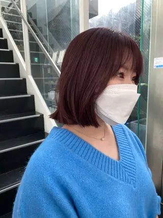 ミディアム とびまつ /ショート/脱白髪染のヘアスタイル