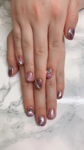 ネイル はな💎ネイル ワンホン、長さ出しのネイルデザイン