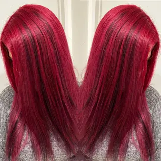 セミロング カラー ヘアアレンジ 🔥ハイトーンカラー ギャルNAOKI🔥のヘアスタイル