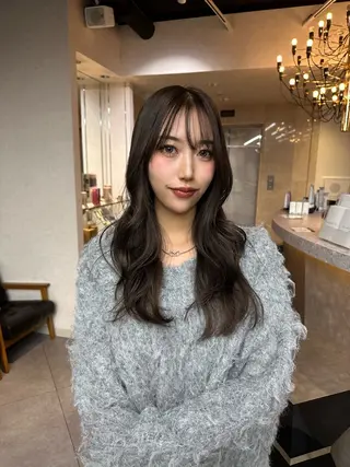 ロング カラー 韓国/レイヤー/ 透明感🩶ひかる🩶のヘアスタイル