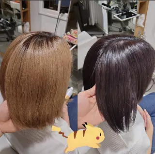 ショート カラー ヘアアレンジ かわい ゆうな 髪質改善/縮毛矯正のヘアスタイル