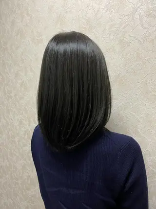 セミロング カラー 巻ける縮毛矯正✨ 木下晴一朗✨のヘアスタイル