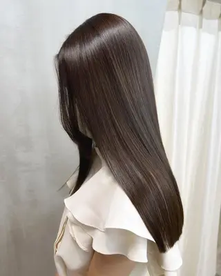 ミディアム カラー パーマ ヘアアレンジ 【ヘアケア特化型】 newi天王寺のヘアスタイル