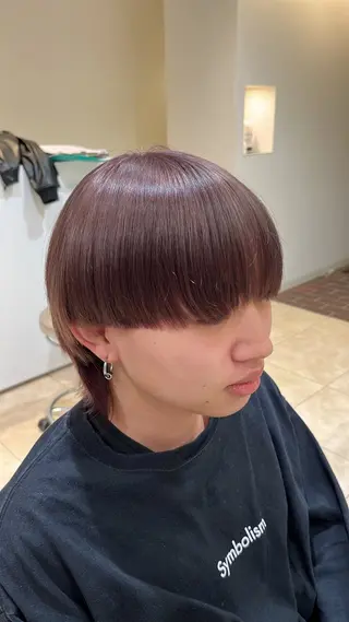 ショート カラー メンズ 髪の修復専門サロン　hair place VIVE所属・KOTA / ハイトーン/髪質改善のヘアスタイル