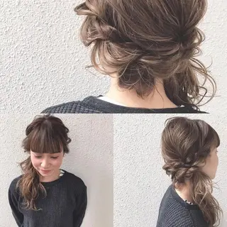 ロング カラー ヘアアレンジ 🌟髪質改善ケアカラ ー美髪縮毛矯正y🌟のヘアスタイル