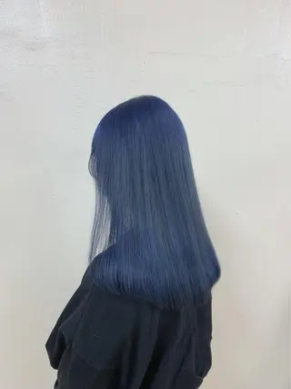 ロング カラー 名古屋ムラ修正 ハイトーンのヘアスタイル