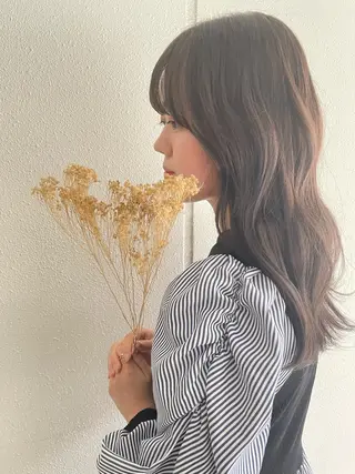 ロング カラー レイヤーカット/ 縮毛矯正/ミサキ💐のヘアスタイル