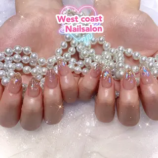 ネイル リボン、ガーリー パーツ放題専門店のネイルデザイン