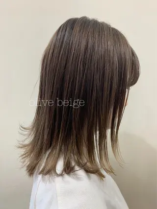 ミディアム カラー ぱつっとボブ/ 小野あかねのその他イメージ