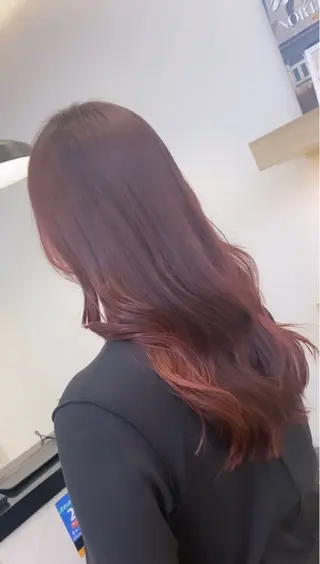 ロング カラー 暖色カラー🍒スパ/ canna‎🤍のヘアスタイル