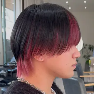 ミディアム カラー パーマ メンズ メンズZina代表 田端 麗治のヘアスタイル