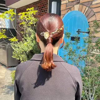 ミディアム ヘアアレンジ 伊藤 玲衣のヘアスタイル