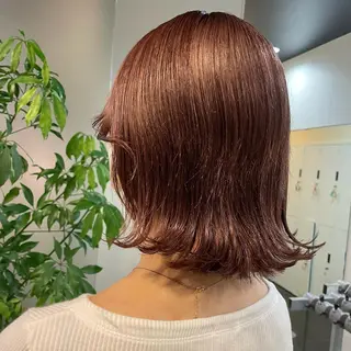 ミディアム ハイトーン/暖色/ 眉/メイク/Rinaのヘアスタイル