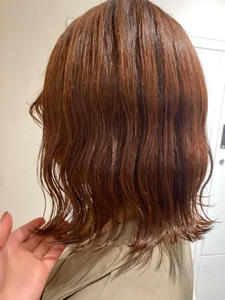 ミディアム 🍋暖色カラーヘアア レンジniina🍋のヘアスタイル