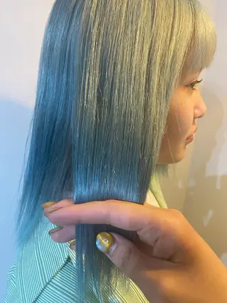 ミディアム カラー 韓国×髪質改善カラー 💎hinaのヘアスタイル