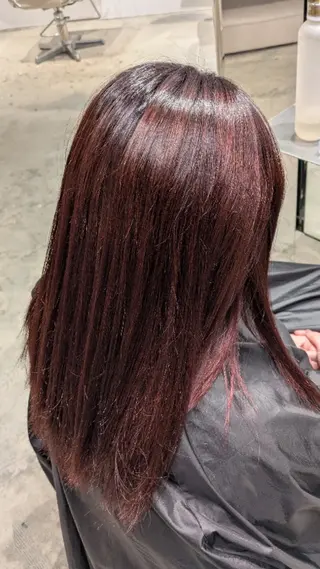 カラー 縮毛矯正💕艶カラー 金川萌萌のヘアスタイル