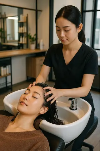 ミディアム リエンスクレア川田 髪質改善/ブリーチのヘアスタイル