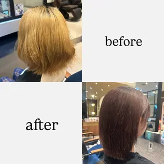 ミディアム カラー 縮毛矯正/カット/ 韓国ヘア/蛯原🍤のヘアスタイル