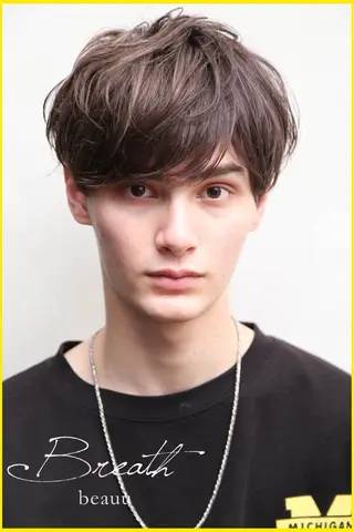 ショート カラー パーマ ヘアアレンジ メンズ Breath beauu Kobe 神戸 三宮【ブレス ボー コウベ】所属・二ツ石 舞幸のヘアスタイル