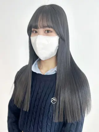 セミロング カラー パーマ ヘアアレンジ ITbyALBUM 松戸のヘアスタイル