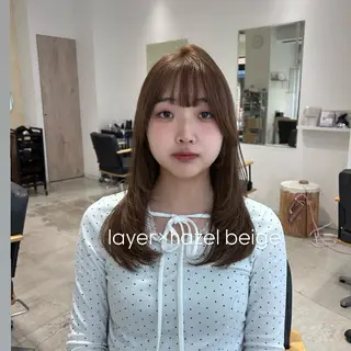 ロング カラー 顔周りレイヤー 🎀マリノのヘアスタイル