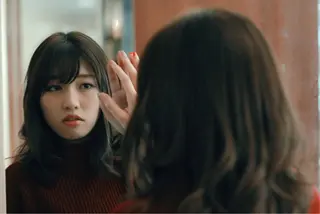 セミロング カラー パーマ 川間 将彦のヘアスタイル