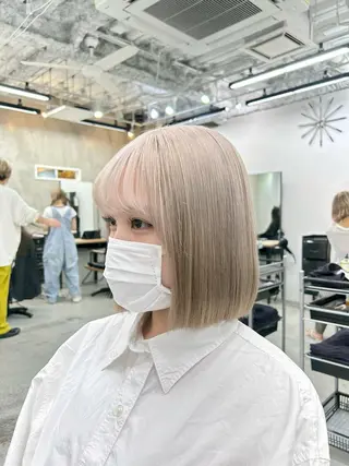 ショート カラー 韓国/ハイトーン/ ボブ🎀MIKU🎀のヘアスタイル